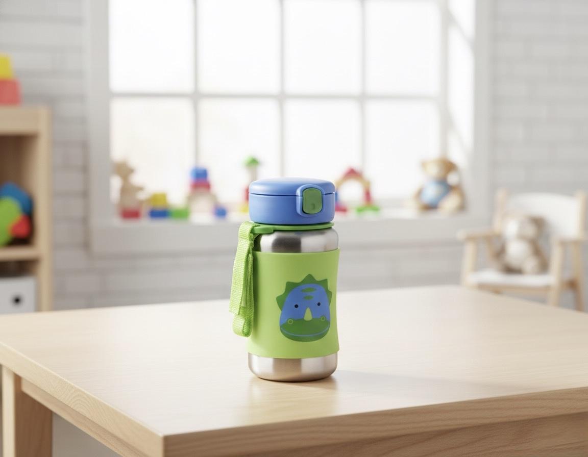 Toddler Stainless Steel Bottle with Straw