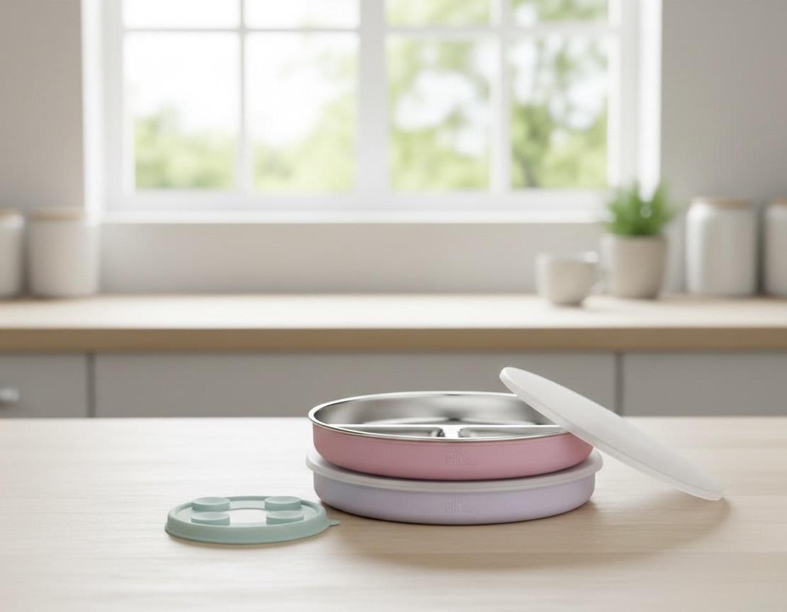 Elk & Friends Stainless Steel Divided Plates